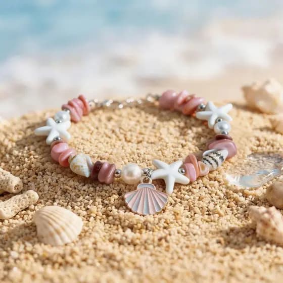 Pulseira de pérola com concha Original estilo oceano, presente de viagem, fornecimento direto PX2S