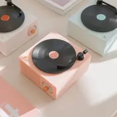 Criativo atômico vinil record Player Bluetooth cartão de alto-falante carregamento usb Mini Subwoofer computador Exterio