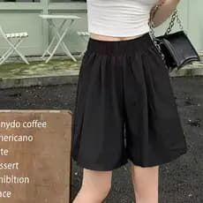 Yamamoto Shorts Feminino 2026 Verão Fino Solto Cintura Alta Casual Japonês Estilo Preguiçoso Calças de Cinco Pontos Desg