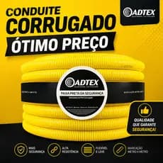 Conduíte Corrugado Amarelo 3/4  50m Eletroduto Flexível Alta Resistência Para Instalações Elétricas