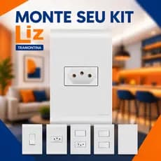 Tomadas E Interruptores Profissional Tramontina Linha Liz Tomada 10A - 20A Termoplástico Antichama