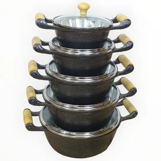 Kit Panelas Alumínio Fundido Batido Polido Luxo Alta Durabilidade Cozinha Completa
