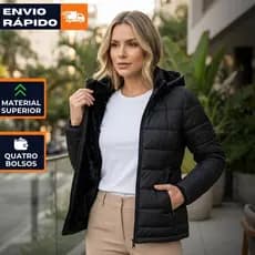 Jaqueta Bobojaco Feminina Peluciado Puffer Original Colorida Inverno