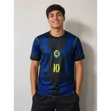 CAMISA AZUL CAMISETA BRASIL TORCEDOR COPA DO MUNDO 2026