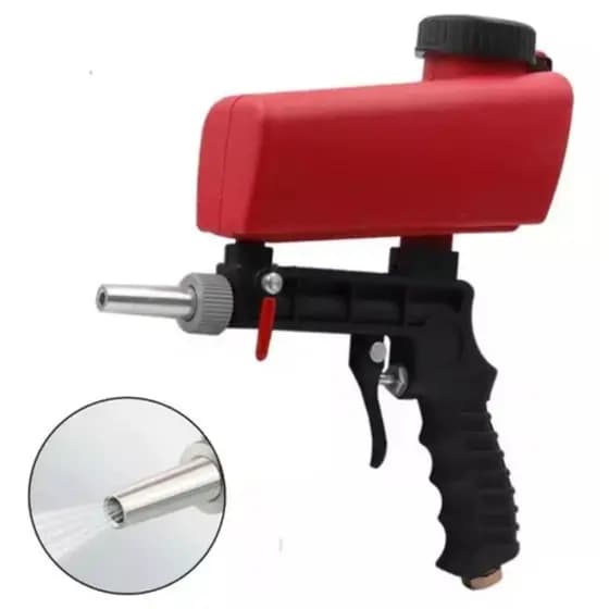 PISTOLA JATEAMENTO JATO DE AREIA 600ML PNEUMATICA BICO METAL