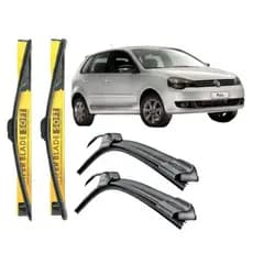 KIT PALHETAS SILICONE LIMPADOR PARABRISA VW POLO HATCH SEDAN