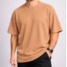 Camiseta Masculina Z/\R/\ Texturizada Oversized Lisa Premium Super desconto