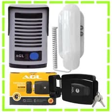 Kit Porteiro Agl Com Fechadora AL100R Abertura Pra dentro e Pra Fora