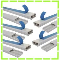 16 Metros Canaleta Sistema X Com Fita Adesiva 20x10x1000mm
