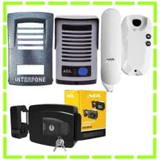 Kit Porteiro Interfone Completo Agl com Protetor + Fechadura Elétrica