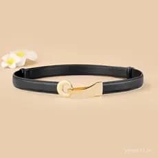 Cinto feminino para vestidos e casacos, cinto decorativo, cinto feminino vintage ajustável de couro genuíno, cinto casua