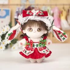 Roupas de Boneca de Algodão, Conjunto de Vestido de Natal e Ano Novo, Roupas para Boneca de Pelúcia de 20cm, Roupas para
