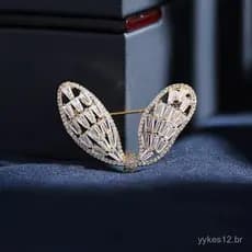 Broche de alta qualidade em formato de orelha de coelho, corsage elegante e luxuoso, alfinete de paletó, estiloso e sofi