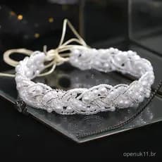 A nova tiara de pérolas e o acessório de cabelo da Tuanming são um acessório de cabelo simples, para uso diário, com um
