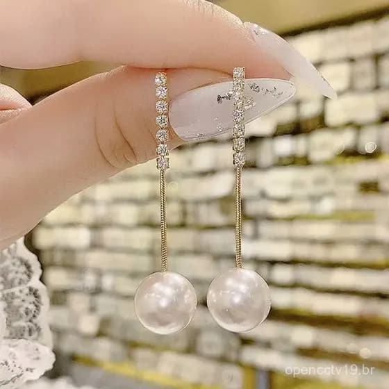 Brincos de prata 925 com borlas de pérolas, novos, modernos, de luxo leve e alta qualidade para mulheres, simples e eleg