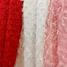 Tecido jacquard com recortes e detalhes de penas de pavão, com franjas, para vestidos de verão; tecido de chiffon em for