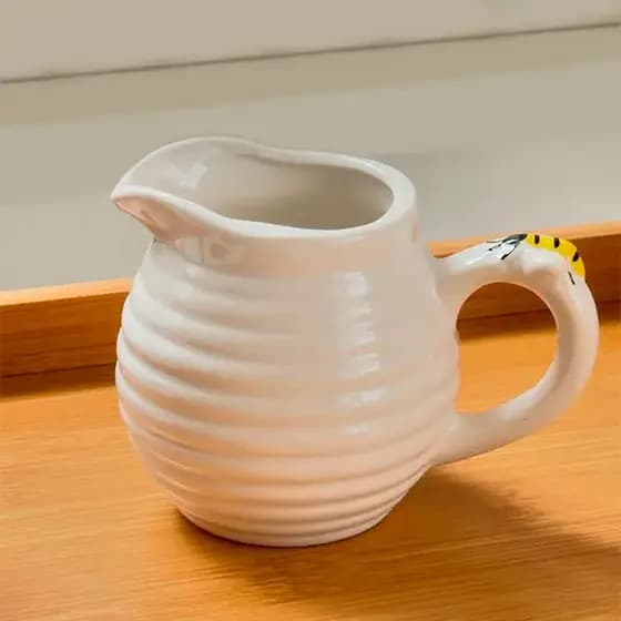 Leiteira Cremeira De Porcelana Abelha Bee 210ml Hauskraft