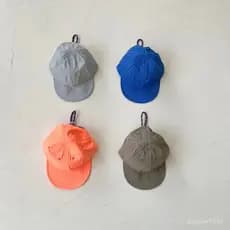 Boné de beisebol infantil minimalista e elegante, de cor sólida e secagem rápida, para pais e filhos, ideal para o verão