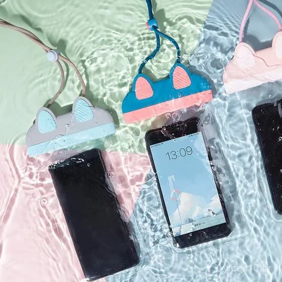 Nova bolsa impermeável para celular, capa de mergulho, capa deslizante universal com tela sensível ao toque para fotogra
