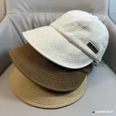 Chapéu de pescador feminino Rose Zhao Lusi, xadrez, liso, de aba larga, estilo japonês para outono e inverno, artístico