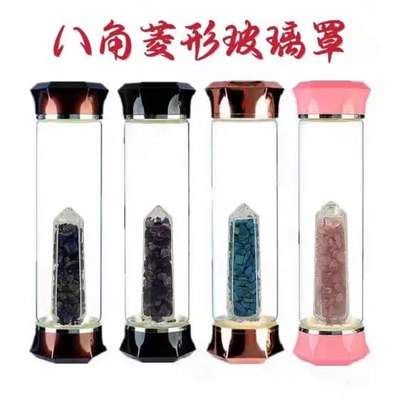 Garrafa de Água Portátil de Vidro Borossilicato de Alta Qualidade, Elegante, para Atacado, Copo de Spa com Coluna de Cri