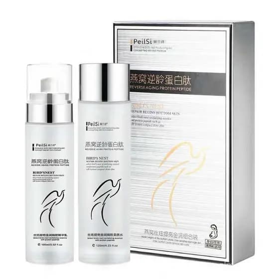 Conjunto de Creme Hidratante e Iluminador Perrin's Bird's Nest Silk - Conjunto de Duas Peças Hidratante, Nutritivo e Fir