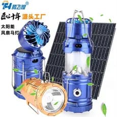 Ventilador para camping ao ar livre, lâmpada de camping, lanterna portátil, luz LED ultra-brilhante, mini ventilador com