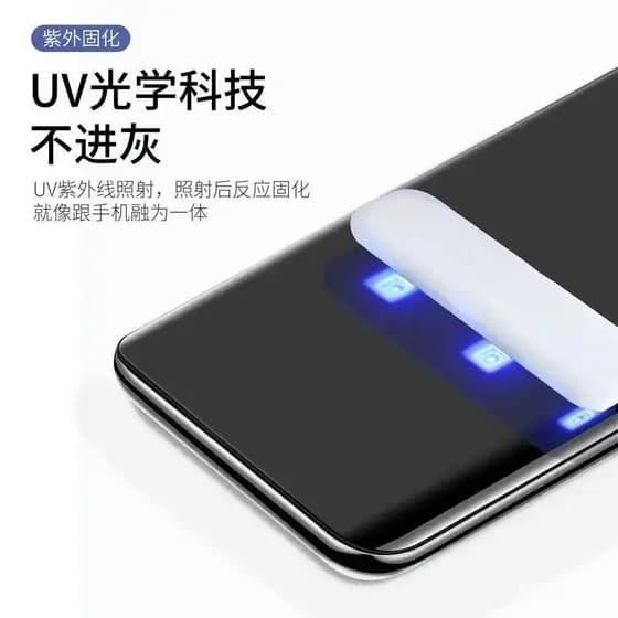 Adequado para OnePlus 11/ONE Plus 7 Pro, película de vidro temperado UV 1+10Pro, película de vidro roxo claro com acabam