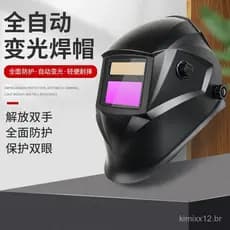 Capacete de soldagem com escurecimento automático alimentado por energia solar, máscara de soldagem LCD para soldagem a