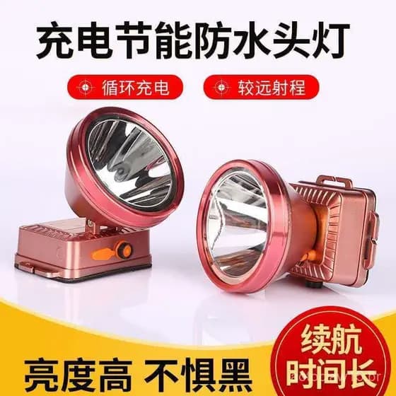 Lanterna de cabeça LED de alta potência, luz recarregável para pesca noturna, lanterna de camping à prova d'água para us