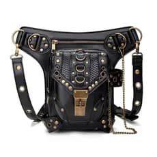 Bolsa de corrente para mulheres em estoque, bolsa de motociclista retro steampunk, bolsa de ombro transversal feminina,