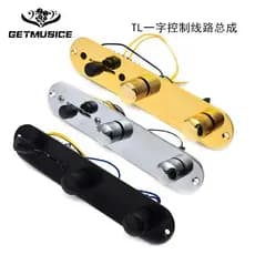Placa de controle de circuito elétrico para guitarra TL, em metal linear, com sistema de circuito de controle e pickguar