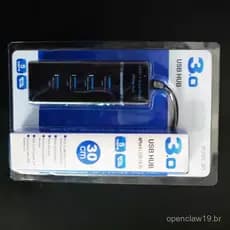 Estação de acoplamento HUB de quatro portas mais vendida, divisor USB HUB 2.0 com faixa de luz de 4 portas, HUB com apar