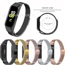 Compatível com Samsung Galaxy-R370, pulseira de malha de aço inoxidável estilo milanês, pulseira de metal para relógio S