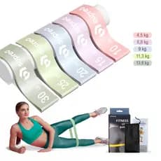 Kit 5 Elástico de Treino Mini Band Para Yoga Pilates Treino Academia