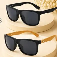 Kit 2 Óculos de Sol Masculino UV400 Preto Polarizado Estilo Quadrado Moderno Leve