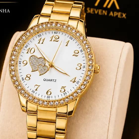 Relógio Feminino Doluck Quartzo Pulseira Aço Inoxidável Premium