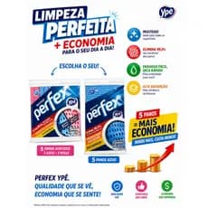 Pano Multiuso Perfex Ypê 5 Unidades Alta Absorção Enxágue Fácil Limpeza Doméstica