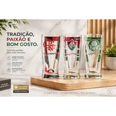 Copo Lager 300 ml Personalizado Times de Futebol  – Produto Licenciado
