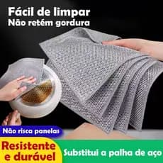 Kit 5 Panos De Limpeza De Cozinha Fogão Reutilizável/Toalha Louça/Panos DomésticO/Lavagem De Aço