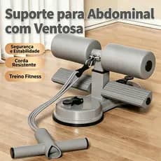 Aparelho Treino Abdominal em Casa Suporte para Sit-Up com Ventosa Anti-derrapante Tonifica Barriga Sem Ir à Academia