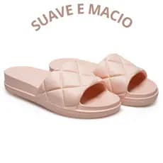 Chinelo Liso Slide Feminino Nude Calce Fácil