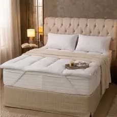 Pillow Top Macio Protetor Colchão Queen King Casal Solteiro Elástico Espuma Premium 400 Fios Luxo