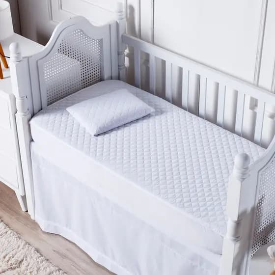 Protetor Impermeável de Mini Berço Anti xixi Protetora Colchão Antialérgico Bebê Quarto Premium Luxo