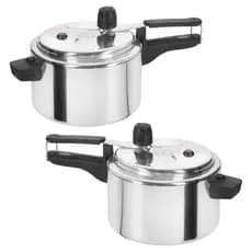 Conjunto 2 Panelas de Pressão 2,5L Polida Reforçada Compre 2 Pagando Menos