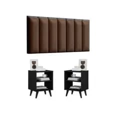 Mesa de Cabeceira Conjunto Para Quarto Com Cabeceira Casal Padrão