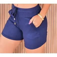 Short feminino. short com bolso. short cintura alta. short canelado. short com elastano