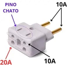 Adaptadores Tomada T Bob Benjamin 10A/20A Bivolt 250v Adapte suas tomadas