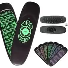 Mini Teclado Air Mouse Wireless 2.4GHz RGB | Controle para Smart TV, PC, Android, Notebook com Receptor USB