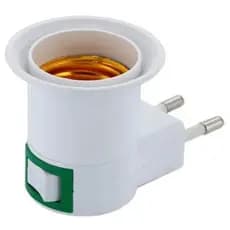 Adaptador Soquete E27 com Interruptor Liga/Desliga Bivolt Tomada Lâmpada Portátil